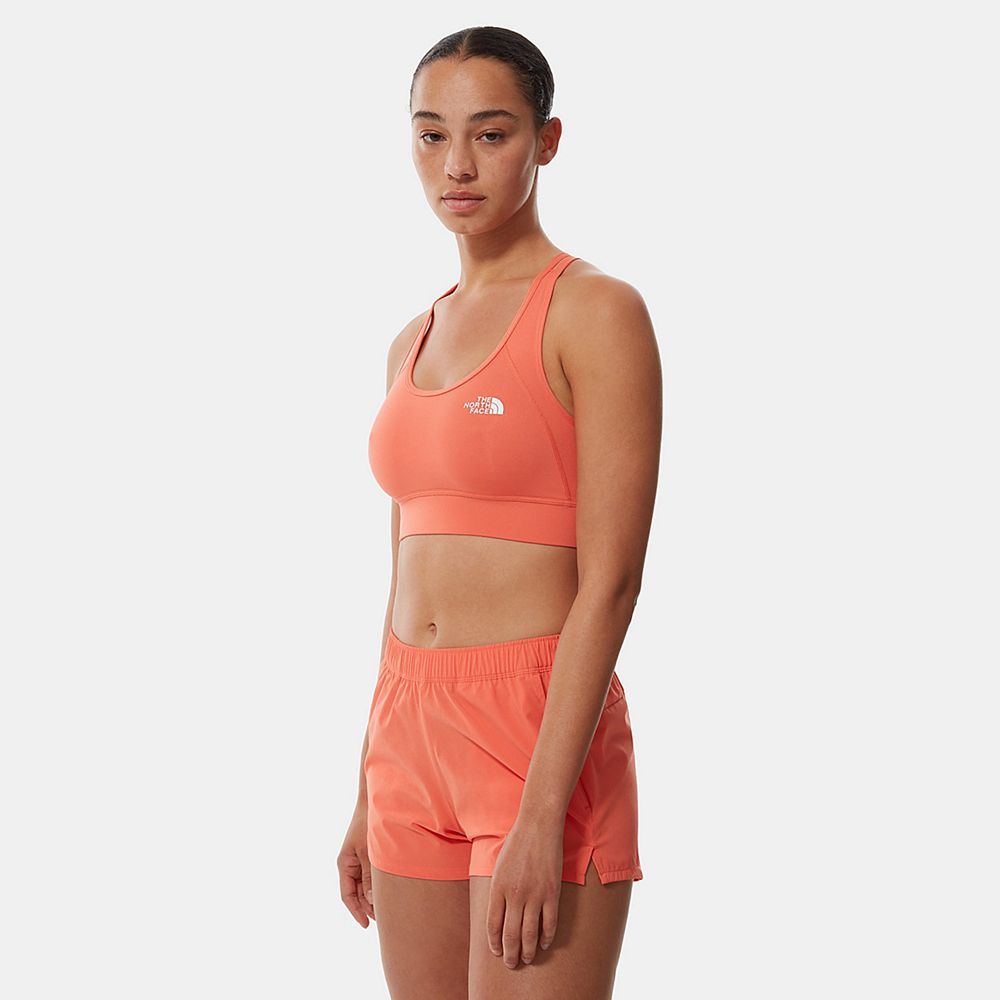 The North Face Sports Bra Womens Australia - The North Face Bounce Be Gone Orange / White Running &